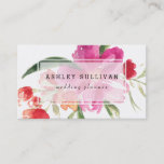 Aquarell Pink Blume Posy Floral Business Card Visitenkarte<br><div class="desc">Elegante Visitenkarte mit handgezeichnet Aquarellfarben-Blume. Diese florale Visitenkarte ist perfekt für jedes Geschäft.</div>