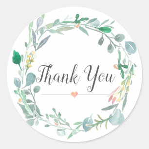 Aquarell Pink Greenerenery Kinderdusche Vielen Dan Runder Aufkleber