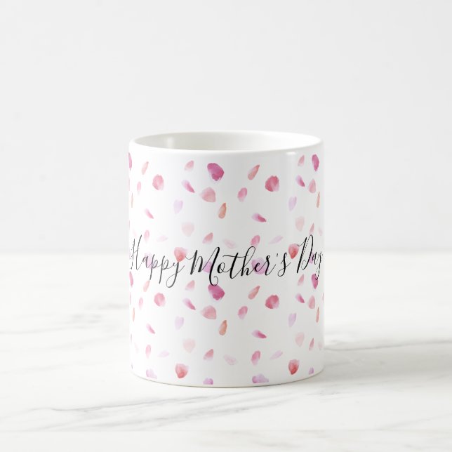 Aquarell Pink Peach Rose Petals Kaffeetasse (Mittel)