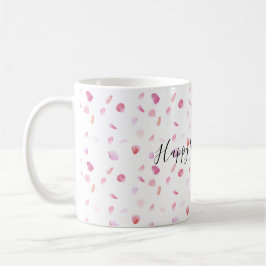 Aquarell Pink Peach Rose Petals Kaffeetasse