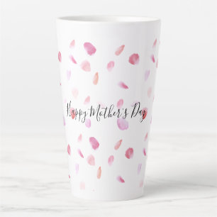 Aquarell Pink Peach Rose Petals Milchtasse