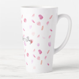 Aquarell Pink Peach Rose Petals Milchtasse
