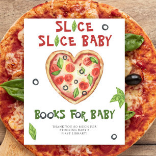Aquarell-Pizza-Baby-Party - Bücher fürs Baby Poster