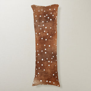 Aquarell-Polka-Dot in Kaffee-Braun und Weiß (2) Seitenschläferkissen