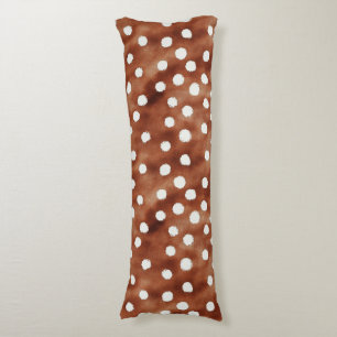 Aquarell-Polka-Dot in Kaffee-Braun und Weiß Seitenschläferkissen