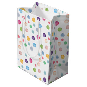 Aquarell Polka Dots Mittlere Geschenktüte