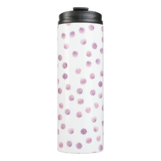Aquarell-Polka-Punkte, rosa geometrischer Hintergr Thermosbecher
