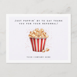 Aquarell Popcorn Empfehlung Danke Immobilien Postkarte