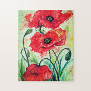 Aquarell - Poppies - schön - Puzzle
