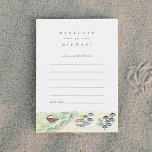 Aquarell Positano Beach Ratschläge und Wünsche Kar Ankündigungspostkarte<br><div class="desc">Von der Verlobungsfeier bis zur Hochzeitsnacht haben Veteranenpaare versucht,  den zukünftigen Neuvermählten einen echten Rat zu geben. Diese chic-tropischen Ratgeber-Karten fügen dem Paar ein besonderes Menü hinzu,  das es im Laufe der Jahre lesen kann.</div>