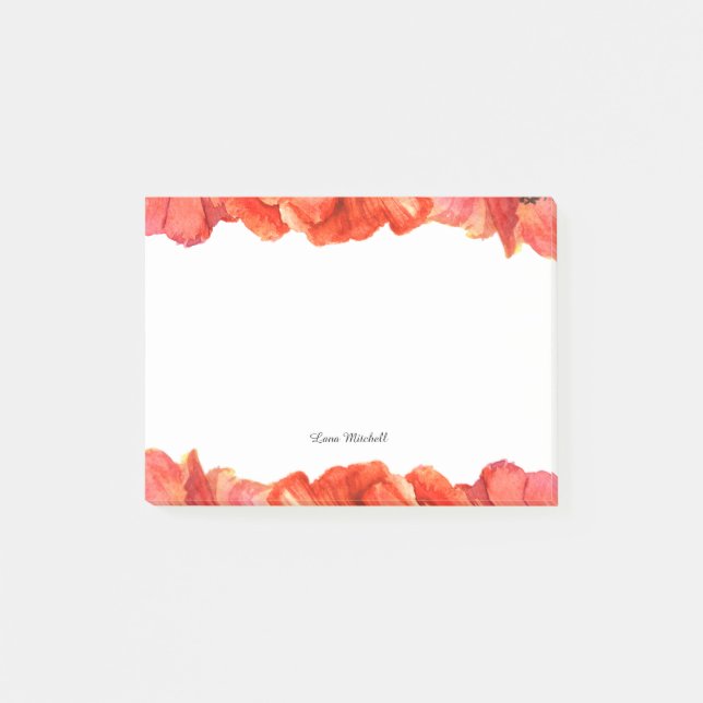 Aquarell Post-it Klebezettel (Vorderseite)