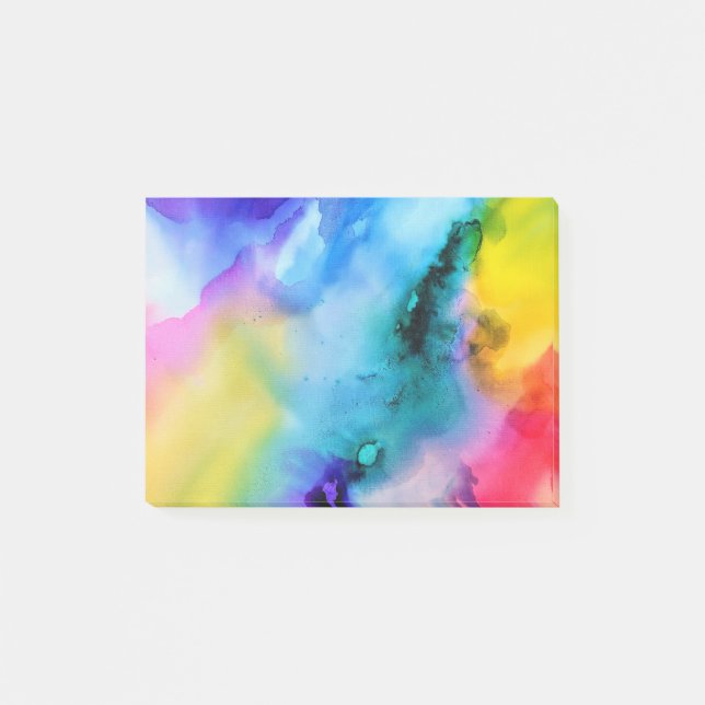 Aquarell Post-it Klebezettel (Vorderseite)