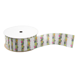 Aquarell Preppy Bright Glamour Weihnachtsgirlande Ripsband