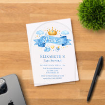 Aquarell Prinz Baby Boy Babyparty
