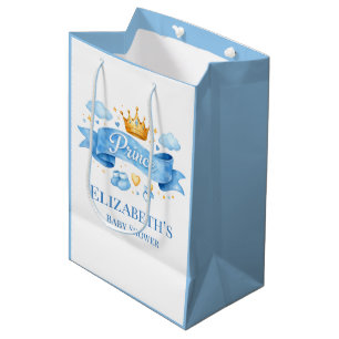 Aquarell Prinz Baby Boy Babyparty Mittlere Geschenktüte