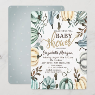 Aquarell Pumpkins Polka Dots Baby Dusche Einladung