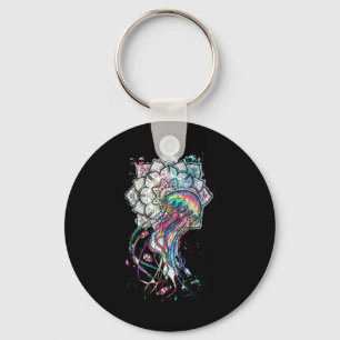 Aquarell Quallen Chakra Meerestiere Yoga Boho A Schlüsselanhänger