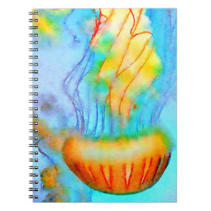 Aquarell-Quallen Notizblock