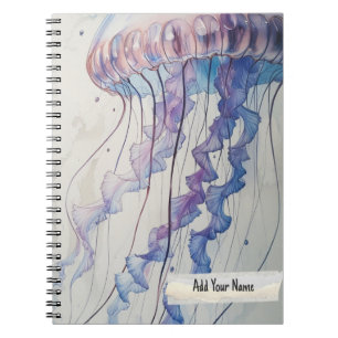 Aquarell-Quallen-Notizbuch Notizblock