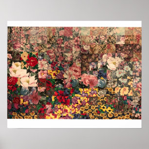 Aquarell-Quilt-Design Poster