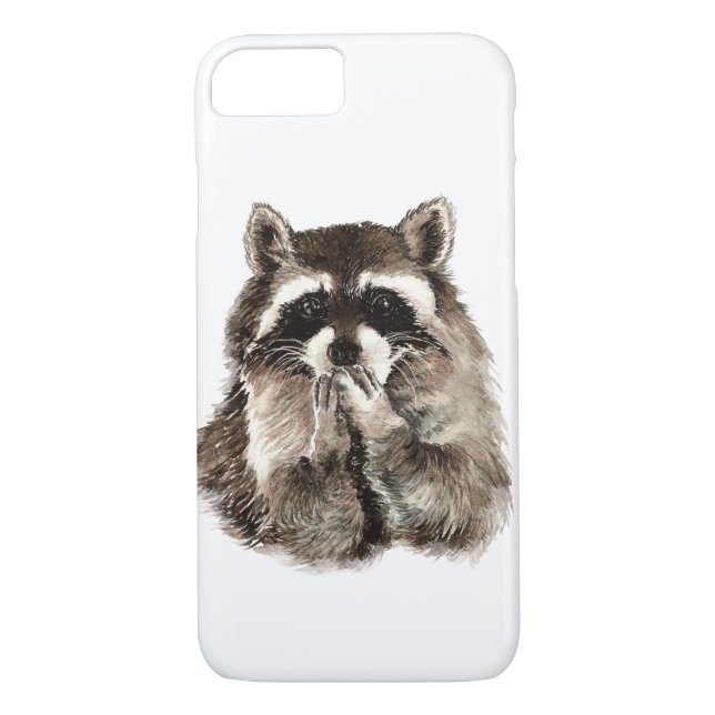 Aquarell Raccoon Case-Mate iPhone Hülle (Rückseite)