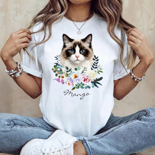 Aquarell-Ragdoll-Katze T-Shirt