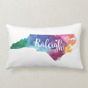 Aquarell Raleigh, North Carolina Lendenkissen