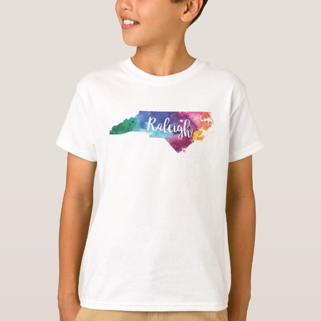 Aquarell Raleigh, North Carolina T-Shirt (Vorderseite)