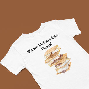 Aquarell Realistic S'mores 6. Geburtstag T-Shirt