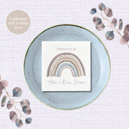 Aquarell Regenbogen Baby Shower Servietten