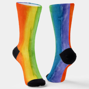 Aquarell-Regenbogen Bunt Süß Socken