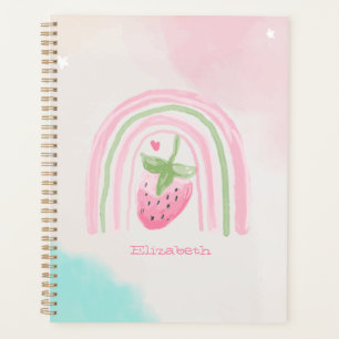 Aquarell Regenbogen Erdbeere Planer