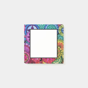 Aquarell-Regenbogen färbt Mandala Post-it Klebezettel