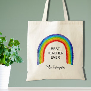 Aquarell-Regenbogen-Lehrerdankeschön-Geschenk Tragetasche