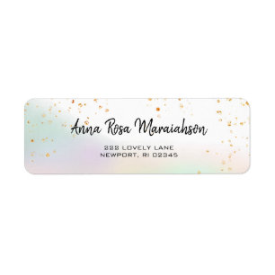 *~* Aquarell Regenbogen Pastell Gold Glitter Einho