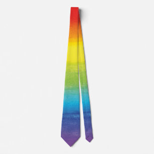 Aquarell-Regenbogen-Stolz Hellig Lebendig Krawatte