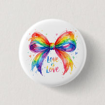 Aquarell-Regenbogen-Stolz-Schleife "Liebe ist Lieb