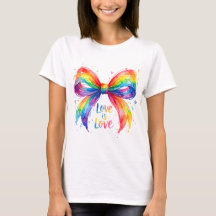 Aquarell-Regenbogen-Stolz-Schleife "Liebe ist Lieb