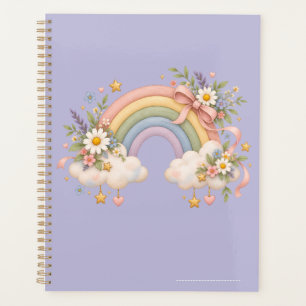 Aquarell-Regenbogengeschenk – Charmante Wolke Planer