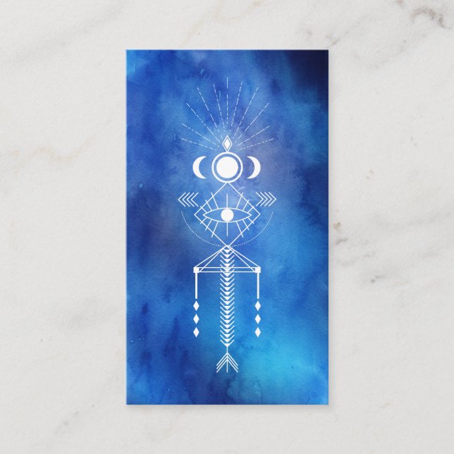 *~* Aquarell Reiki Stammes- aztekisches Visitenkarte (Vorderseite)