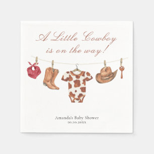 Aquarell-Rodeo-Western-Cowboy-Baby-Party Serviette