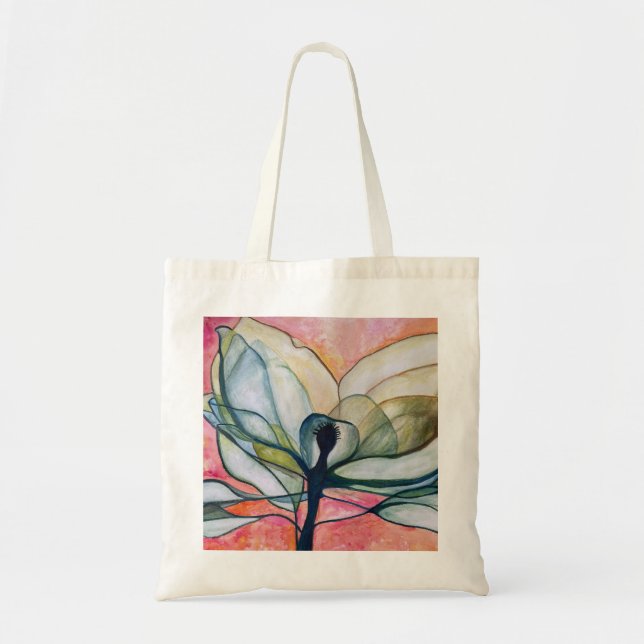 Aquarell-Röntgenblume Tragetasche (Vorne)