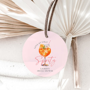 Aquarell-Rosa Aperol-Spritz-Brautparty Geschenkanhänger
