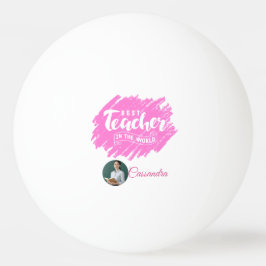 Aquarell-Rosa-Bester-Lehrer-der-Welt-Foto  Tischtennisball