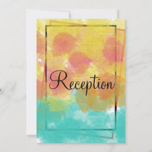 Aquarell-Rosa-Blau-Geometrische-Hochzeit Einladung
