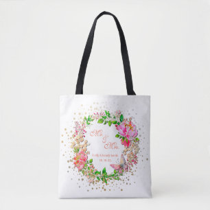 Aquarell-Rosa-Blumen- und Schmetterlings-Frühjahrs