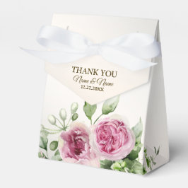 Aquarell Rosa Blumenrahmen Shiny Bronze Party Geschenkschachtel