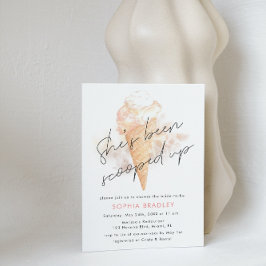 Aquarell Rosa Eiscreme Brautparty Einladung