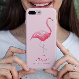 Aquarell Rosa Flamingo Tropischer Regenwald Vogel Case-Mate iPhone Hülle