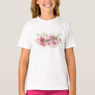Aquarell-Rosa-Floral-T-Shirt (FLOWER GIRL) T-Shirt